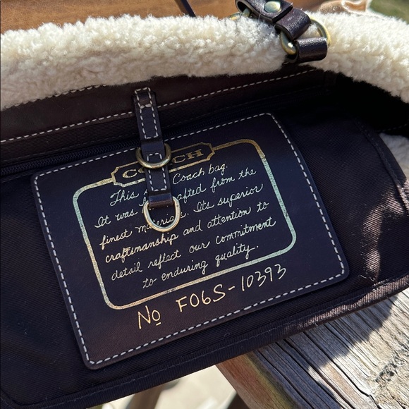 Coach RARE VINTAGE 2006 Brown Shearling Tote Bag - Picture 8 of 10